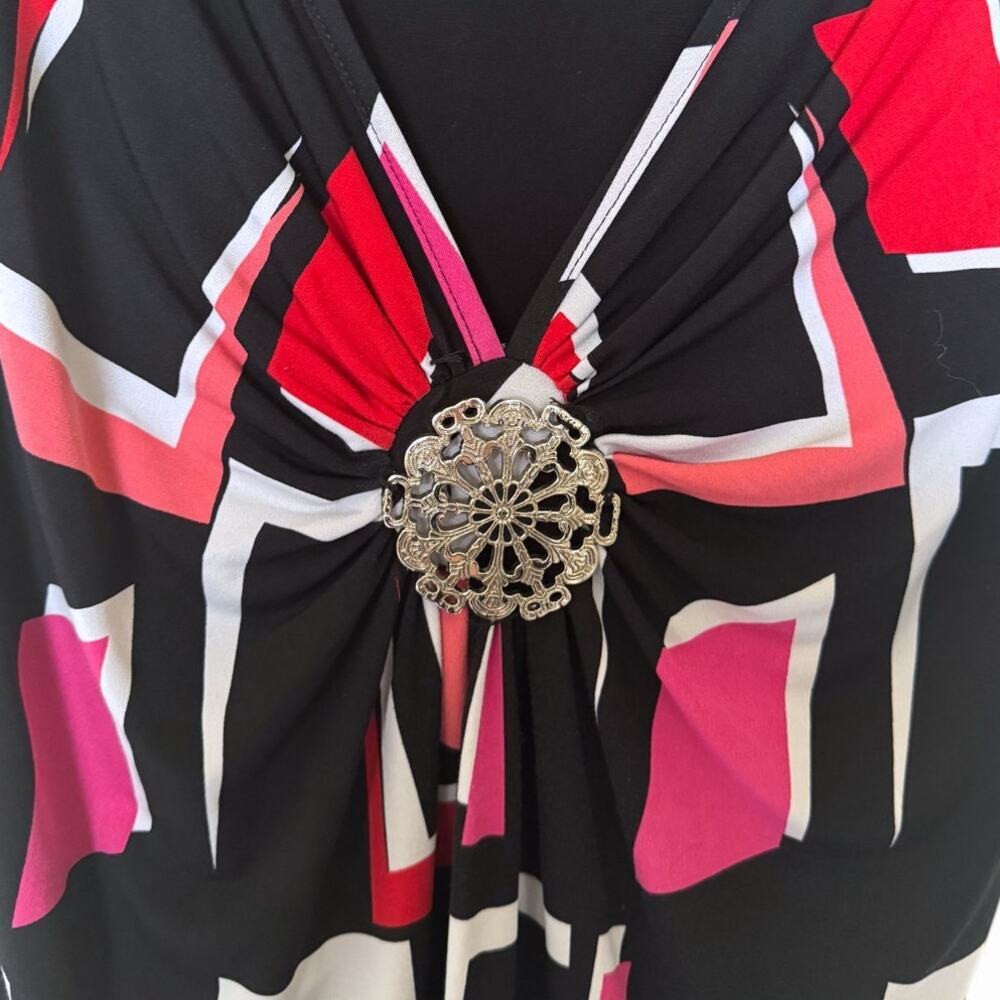 Geometric Print Blouse - Size L - Picture 3 of 5